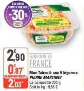 mon taboulé aux 5 légumes pierre martinet