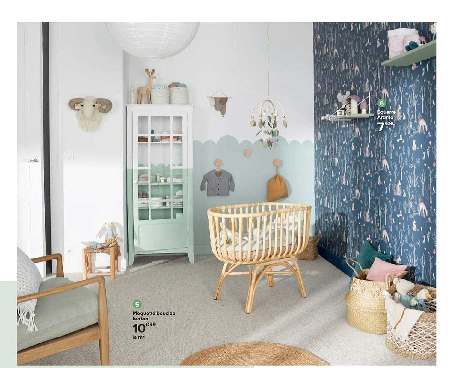 moquette bouclée berber, équerre aroma