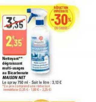 nettoyant dégraissant multi-usages au bicarbonate maison net