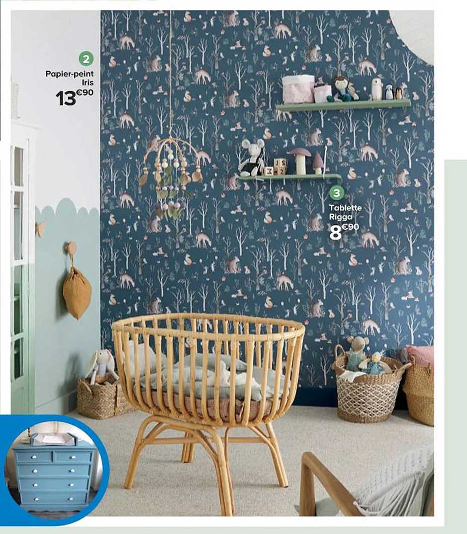 papier-peint iris, tablette rigga