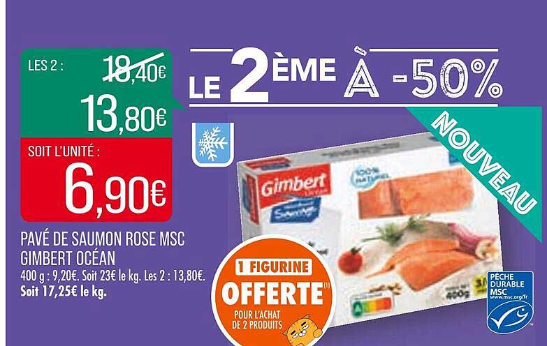 pavé de saumon rose msc gimbert océan
