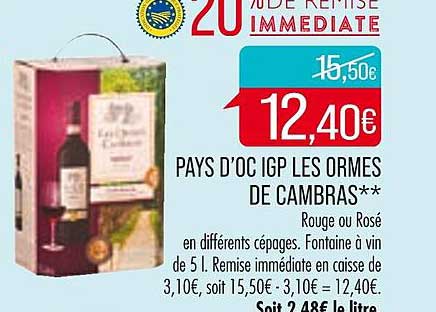 pays d'oc igp les ormes de cambras