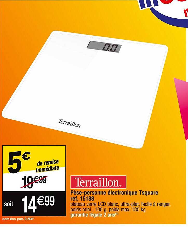 pèse-personne électronique tsquare terraillon
