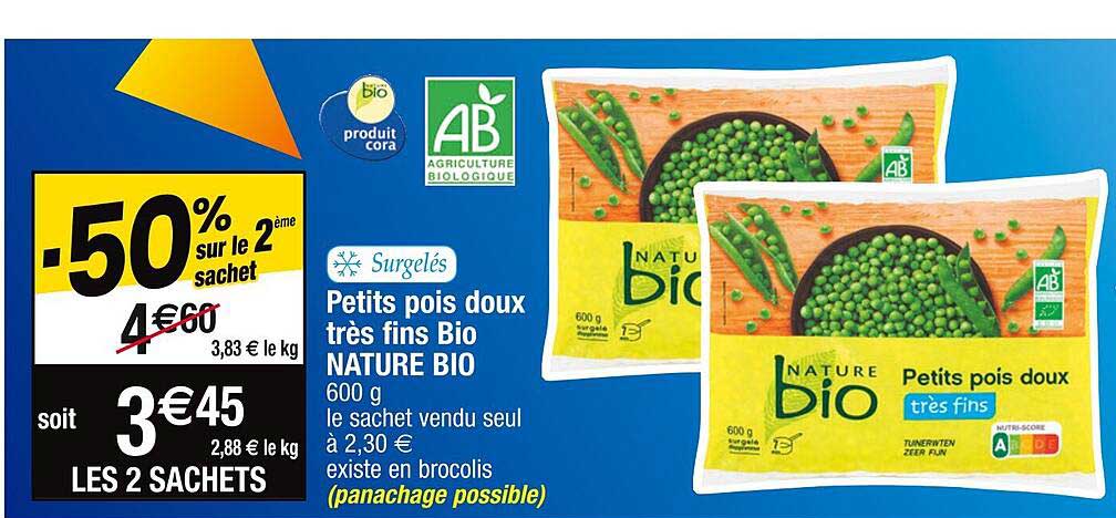 petits pois doux très fins bio nature bioi