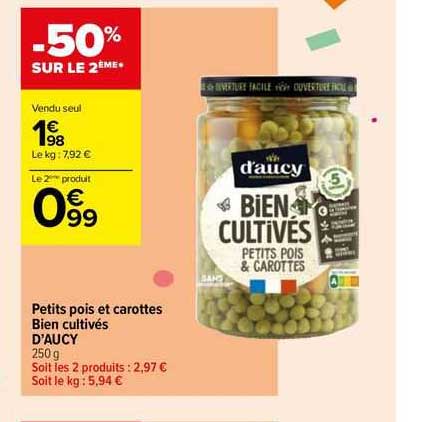 petits pois et carottes bien cultivés d'aucy