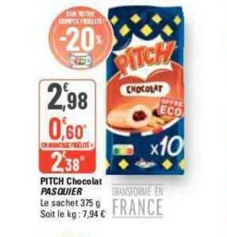 Pitch Chocolat Pasquier