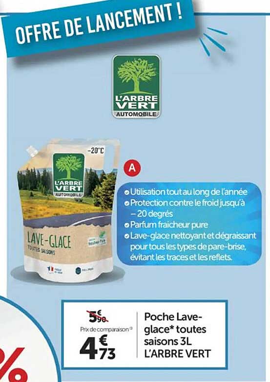 poche lave-glace toutes saisons 3l l'arbre vert
