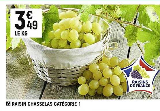 Raisin Chasselas Catégorie 1