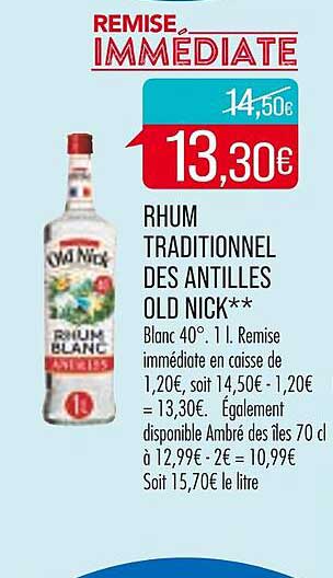 Rhum Traditionnel Des Antilles Old Nick