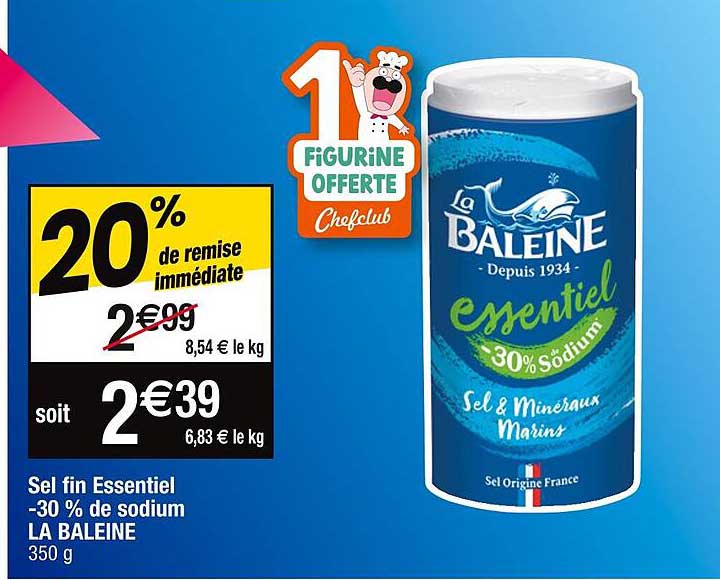 sel fin essentiel -30% de sodium la baleine