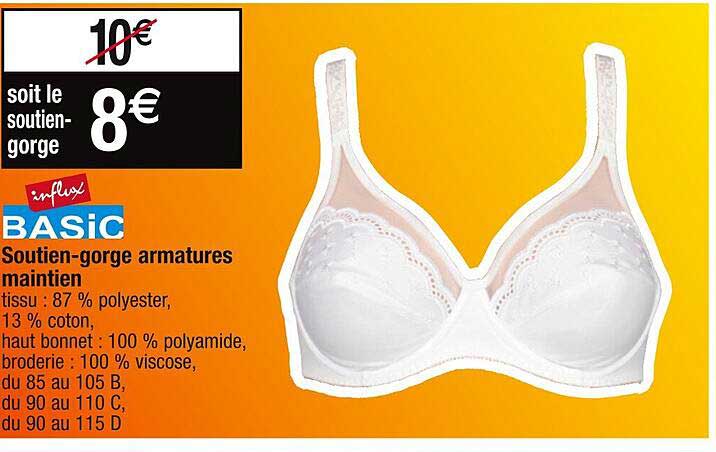 soutien-gorge armatures maintien influx basic