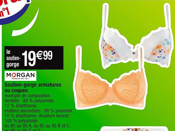 soutien-gorge armatures ou coques morgan