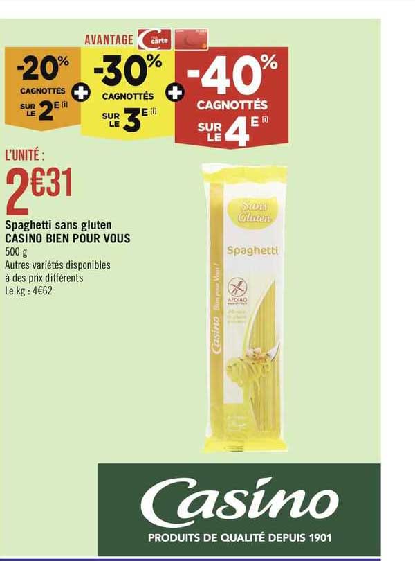 spaghetti sans gluten casino bien pour vous