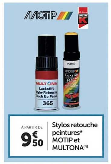 stylos retouche peintures motip et multona
