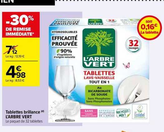 tablettes brillance l'arbre vert