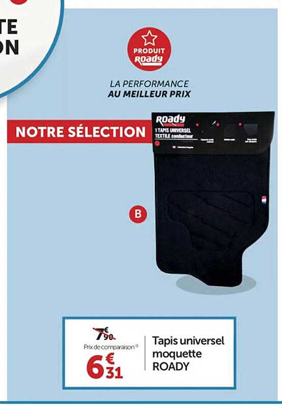 tapis universel moquette roady