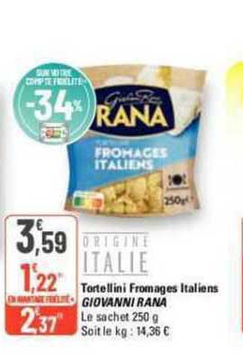 tortellini fromages italiens giovanni rana