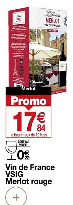 vin de franc vsig merlot rouge