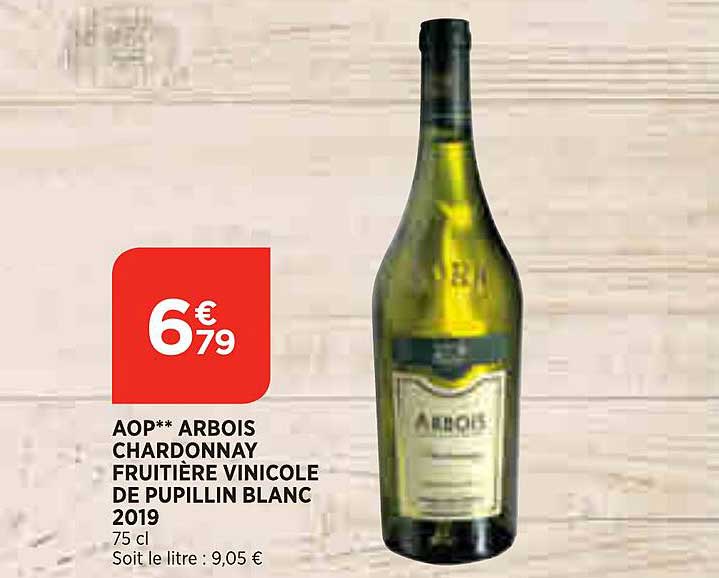 aop arbois chardonnay fruitière vinicole du pupillin blanc 2019