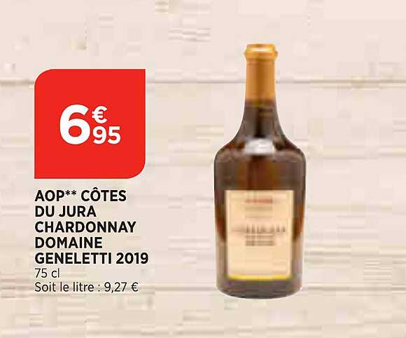 aop côtes du jura chardonnay domaine geneletti 2019