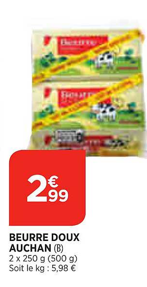 Beurre Doux Auchan