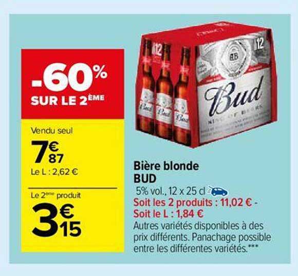 Bière Blonde Bud
