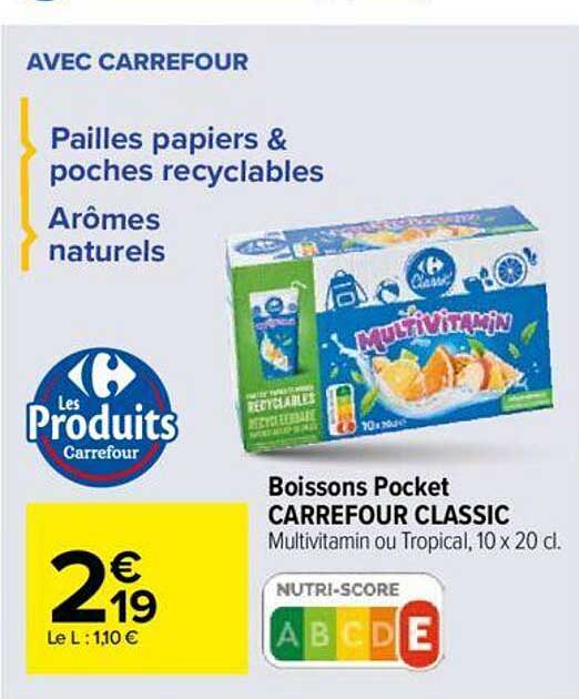Boissons Pocket Carrefour Classic