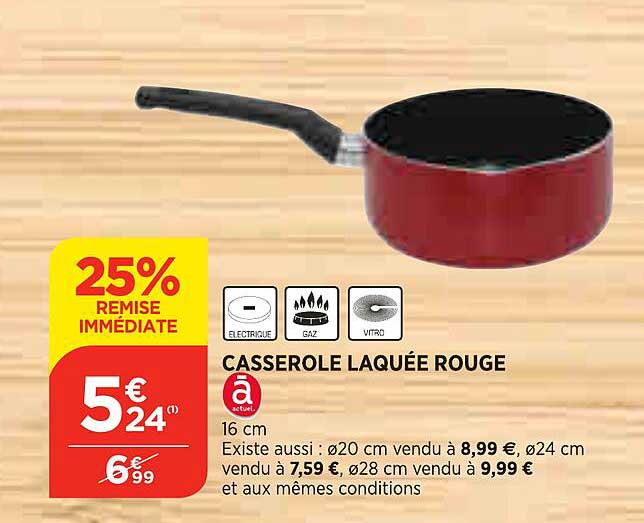 casserole laquée rouge