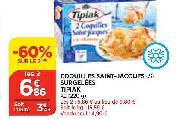 coquilles saint-jacques surgelées tipiak