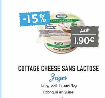 cottage cheese sans lactose züger