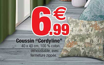 coussin "cordyline"