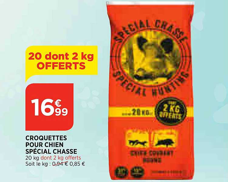 croquettes pour chien spécial chasse