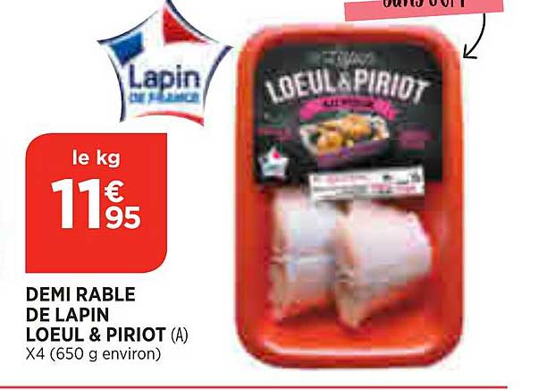 demi rable de lapin loeul & piriot