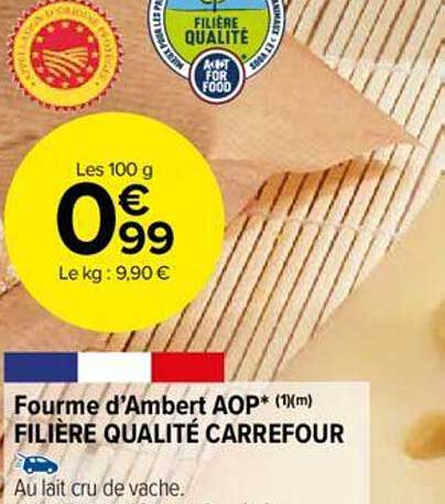 fourme d'ambert aop filière qualité carrefour