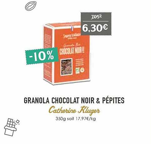 granola chocolat noir & pépites catherine kluger
