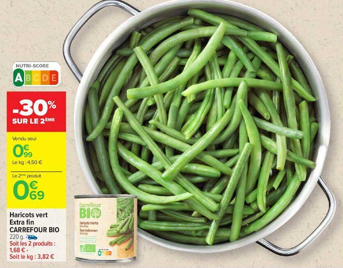 Haricots Vert Extra Fin Carrefour Bio