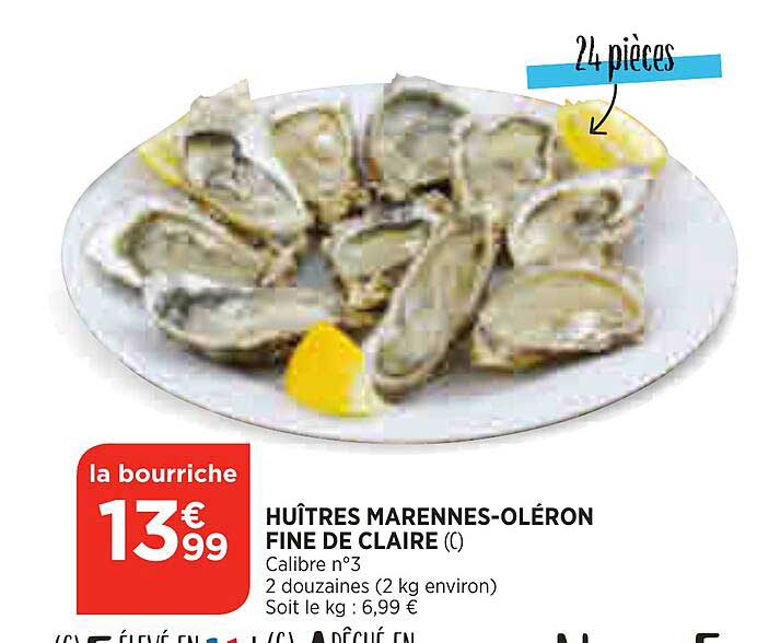 huîtres marennes-oléron fine de claire