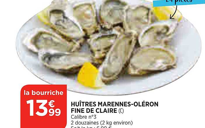 huîtres marennes-oléron fine de claire