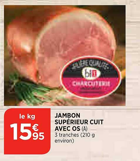 Jambon Supérieur Cuit Avec Os