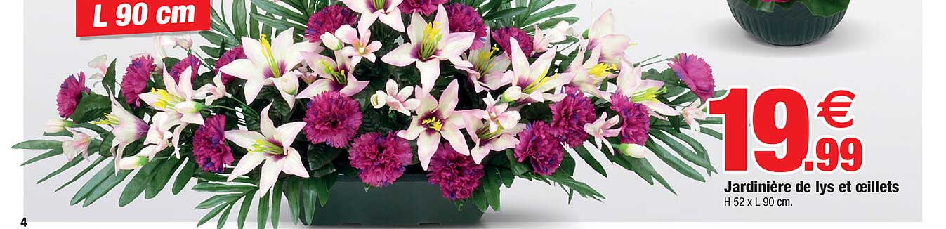 Jardinière De Lys Et œillet