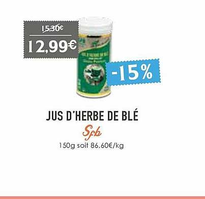 jus d'herbe de blé spb