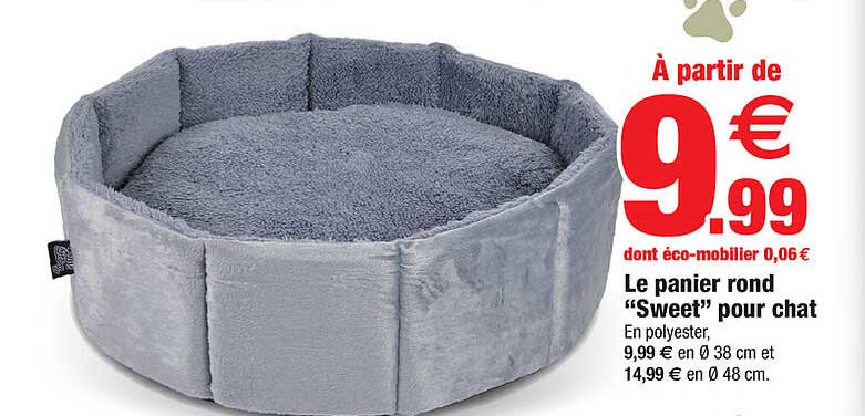 Le Panier Rond "sweet" Pour Chat