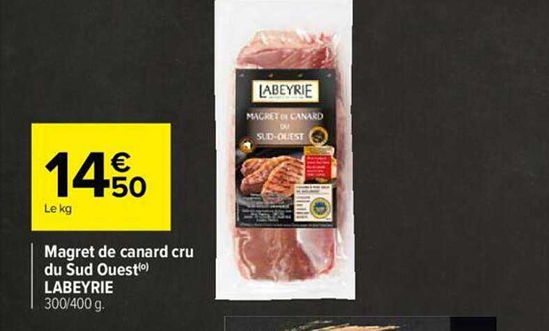 magret de canard cru du sud ouest labeyrie