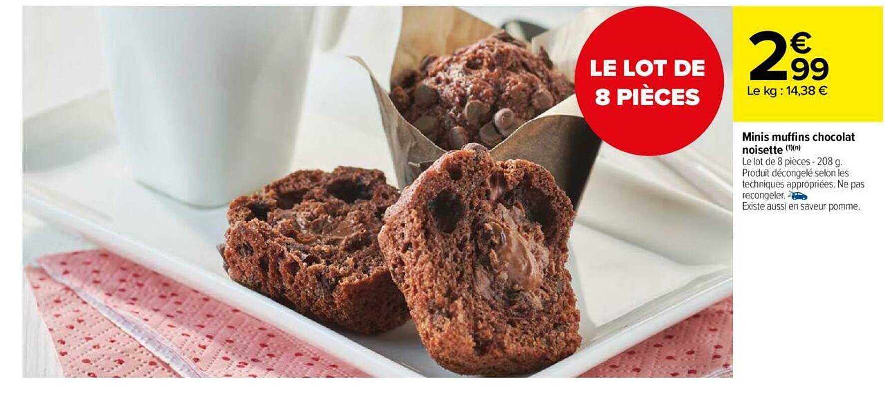 Minis Muffins Chocolat Noisette