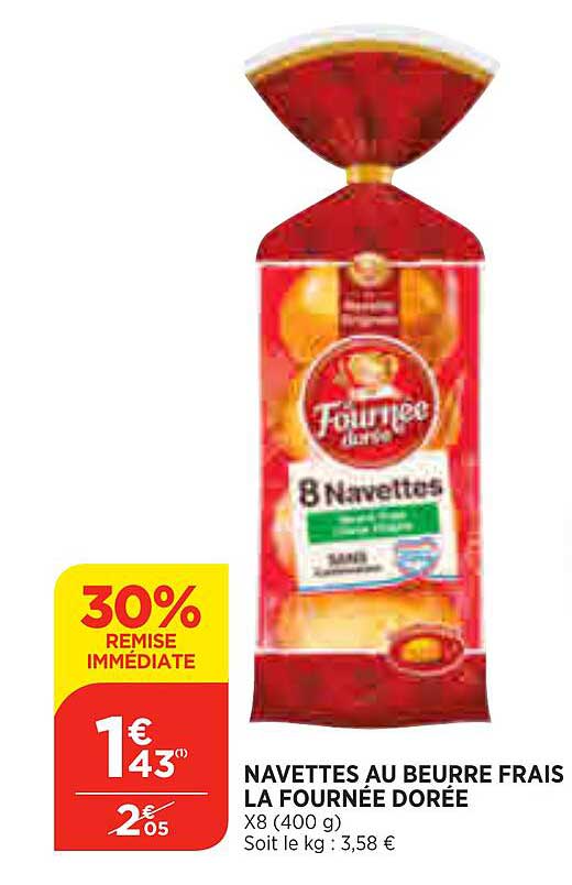 navettes au beurre frais la fournée dorée