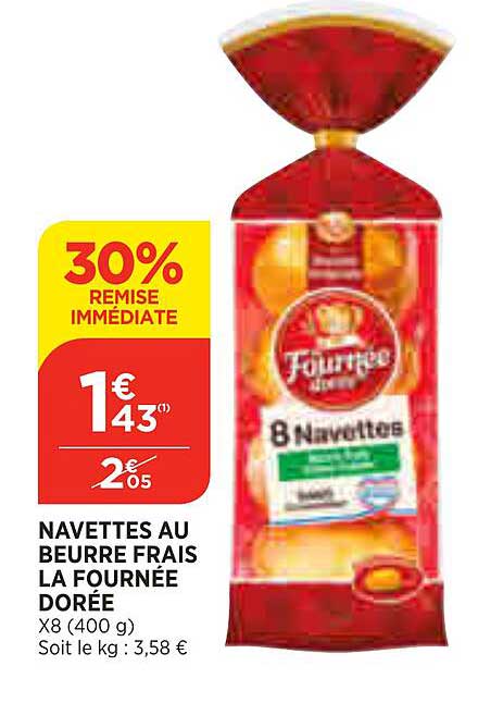 navettes au beurre frais la fournée dorée