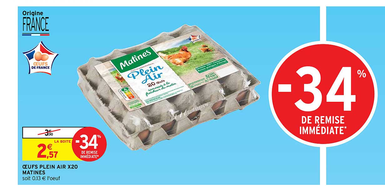 oeufs plein air x20 matines