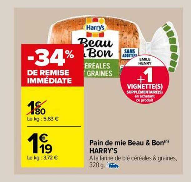 pain de mie beau & bon harry's