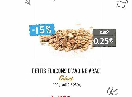 petits flocons d'avoine vrac celnat