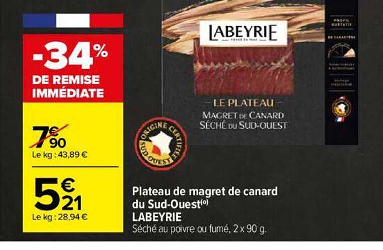 plateau de magret de canard du sud-ouest labeyrie